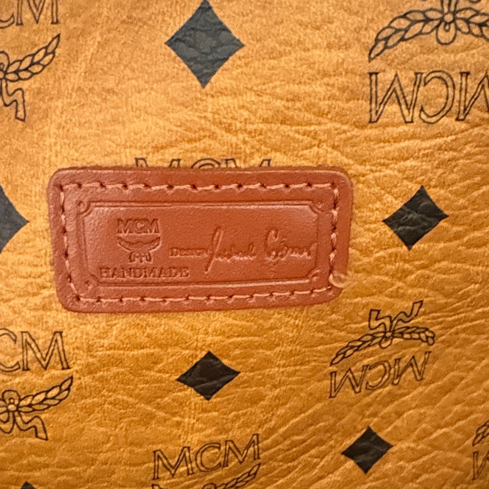 MCM Vintage Cognac Visetos Monogram Large Dome Tote - Picture 6 of 14